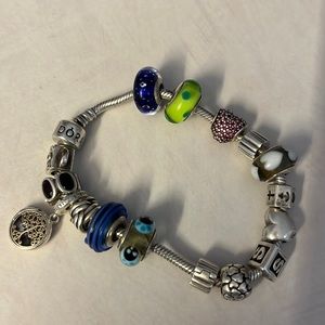 Pandora Charm bracelet with charms fabulous find!
